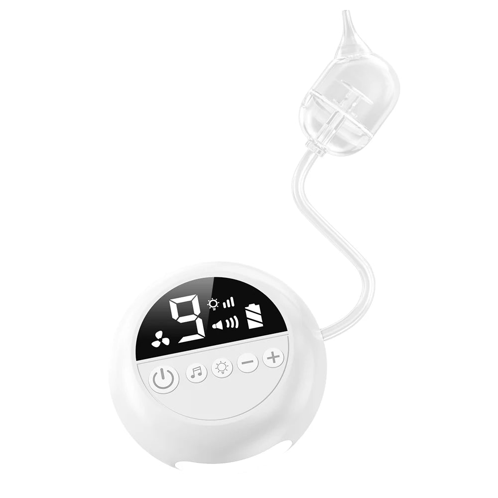 Aspirateur nasal électrique pour bébé, nettoyeur de nez avec musique et veilleuse intégrées, aspirateur nasal rechargeable pour bébés-Baby Nasal Aspirator Electric Nose Cleaner with Built-In Music & Night Light Rechargeable Nose Booger Sucker for Babies
