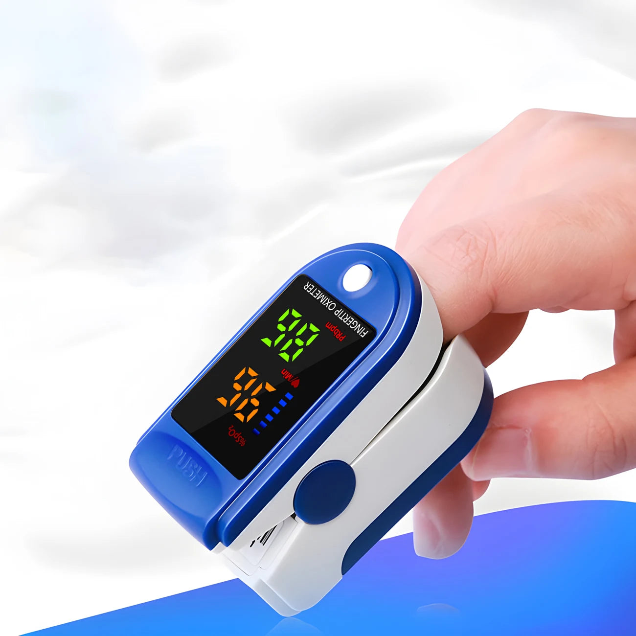 Thermomètre corporel médical rétroéclairé sans contact, et/ou mini oxymètre de doigt, outil de mesure de l'oxygène sanguin.Medical Body Thermometer Backlit Non-Contact Digital Fever Thermometer Measure Tool OR Mini Fingertip Oximeter Blood Oxygen Tool