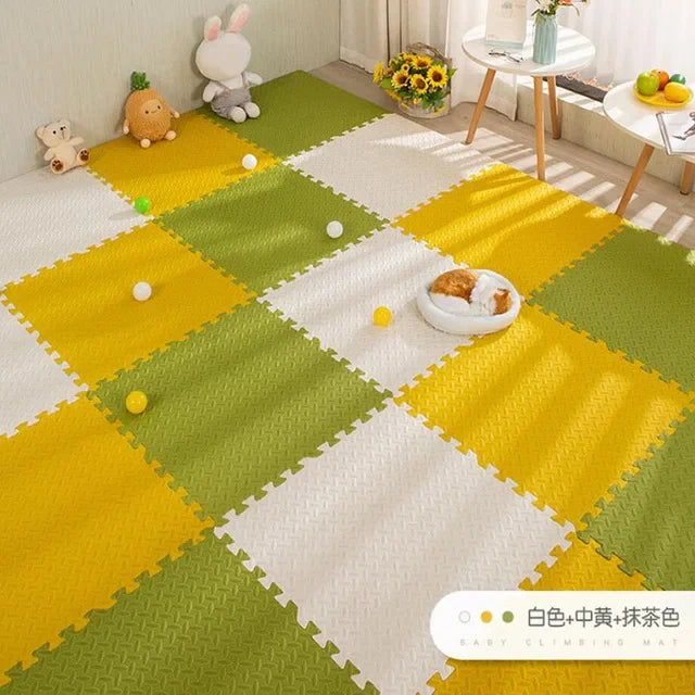 16pcs Tapis de jeu en mousse pour bébé, tapis puzzle, dalles d'exercice emboîtables pour enfants, tapis de sol puzzle, tapis de jeu doux 30*30*1cm