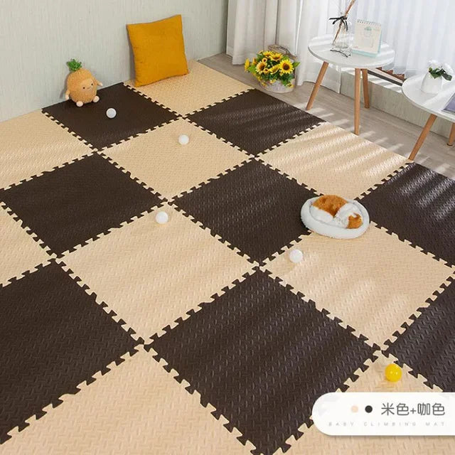 16pcs Tapis de jeu en mousse pour bébé, tapis puzzle, dalles d'exercice emboîtables pour enfants, tapis de sol puzzle, tapis de jeu doux 30*30*1cm