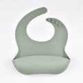 Bavoir en silicone imperméable et souple pour bébé, réglable sur 4 positions, idéal pour les nouveau-nés. Isole les aliments, protège de la saleté et de la salive.
