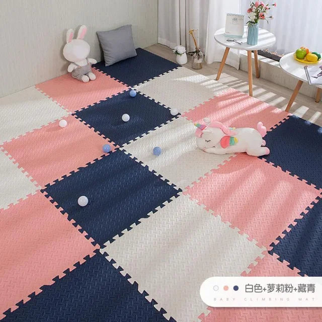 16pcs Tapis de jeu en mousse pour bébé, tapis puzzle, dalles d'exercice emboîtables pour enfants, tapis de sol puzzle, tapis de jeu doux 30*30*1cm
