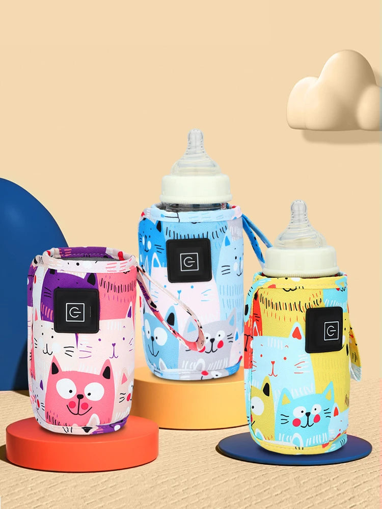 Chauffe-biberon USB pour lait et eau, sac isotherme pour poussette, chauffe-biberon portable.
