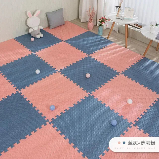 16pcs Tapis de jeu en mousse pour bébé, tapis puzzle, dalles d'exercice emboîtables pour enfants, tapis de sol puzzle, tapis de jeu doux 30*30*1cm