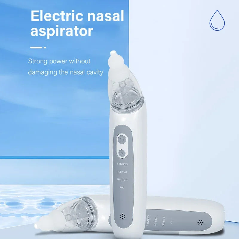 Aspirateur nasal électrique pour bébé et enfant en bas âge, nettoyeur de nez automatique avec musique et 3 embouts en silicon