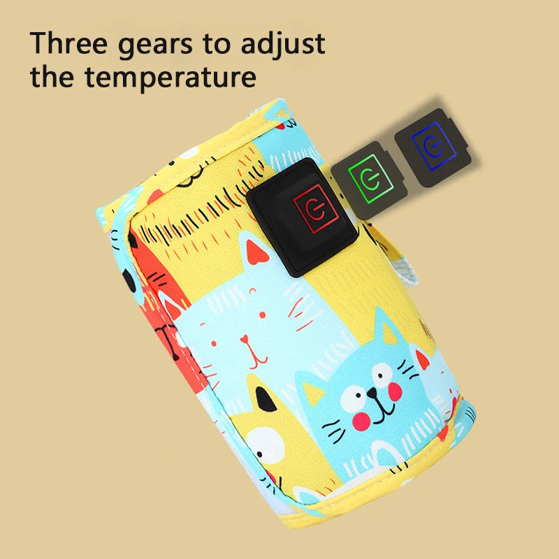 Chauffe-biberon USB pour lait et eau, sac isotherme pour poussette, chauffe-biberon portable.