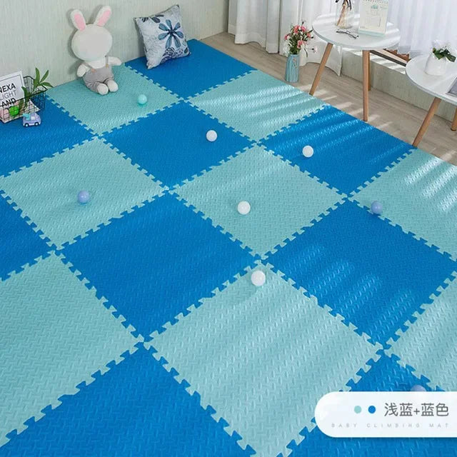 16pcs Tapis de jeu en mousse pour bébé, tapis puzzle, dalles d'exercice emboîtables pour enfants, tapis de sol puzzle, tapis de jeu doux 30*30*1cm