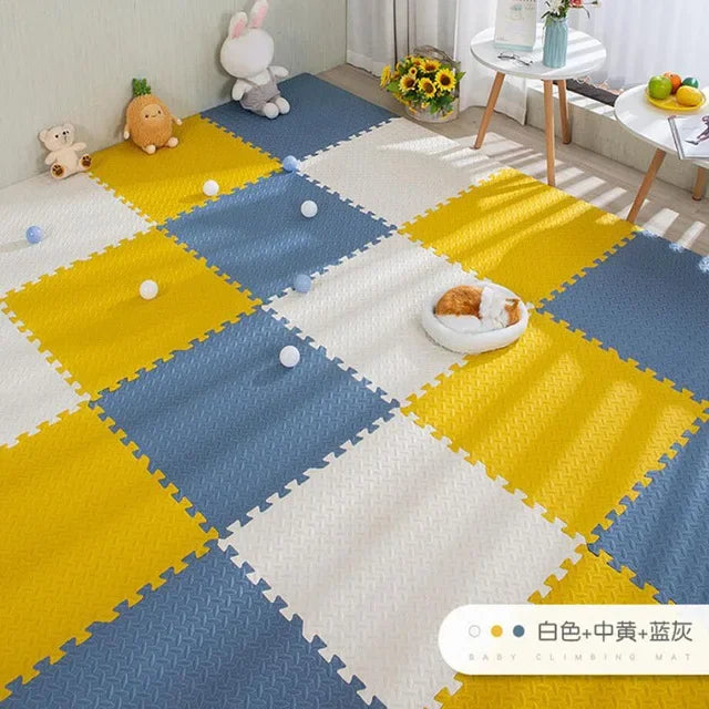 16pcs Tapis de jeu en mousse pour bébé, tapis puzzle, dalles d'exercice emboîtables pour enfants, tapis de sol puzzle, tapis de jeu doux 30*30*1cm