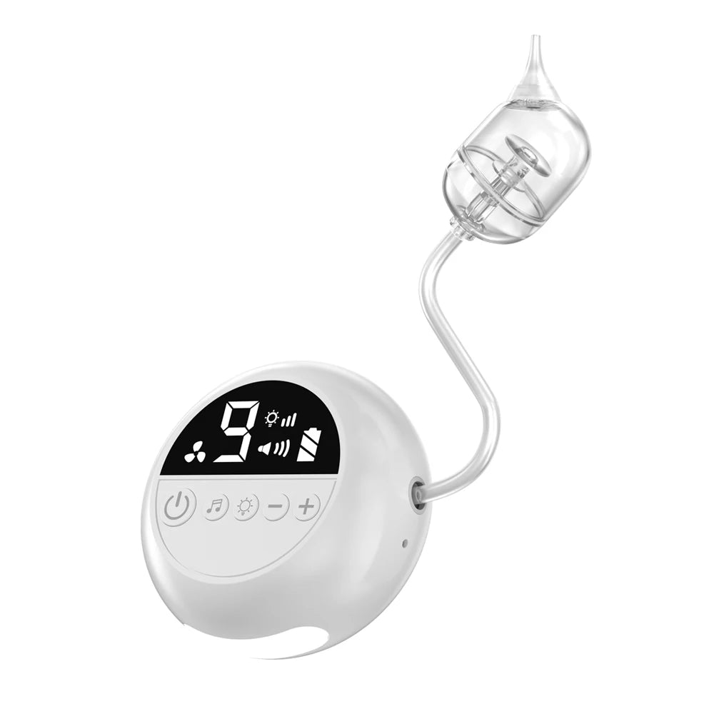 Aspirateur nasal électrique pour bébé, nettoyeur de nez avec musique et veilleuse intégrées, aspirateur nasal rechargeable pour bébés-Baby Nasal Aspirator Electric Nose Cleaner with Built-In Music & Night Light Rechargeable Nose Booger Sucker for Babies