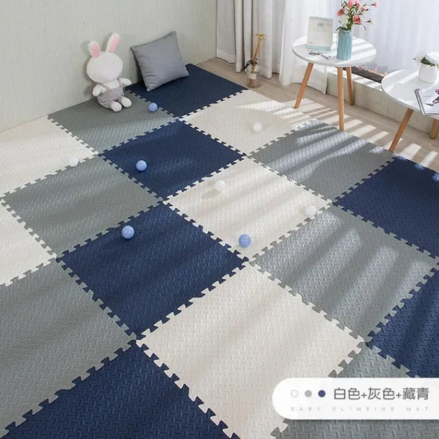 16pcs Tapis de jeu en mousse pour bébé, tapis puzzle, dalles d'exercice emboîtables pour enfants, tapis de sol puzzle, tapis de jeu doux 30*30*1cm