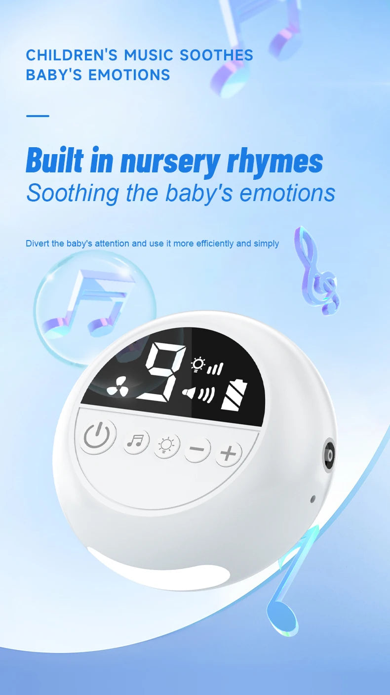 Aspirateur nasal électrique pour bébé, nettoyeur de nez avec musique et veilleuse intégrées, aspirateur nasal rechargeable pour bébés-Baby Nasal Aspirator Electric Nose Cleaner with Built-In Music & Night Light Rechargeable Nose Booger Sucker for Babies