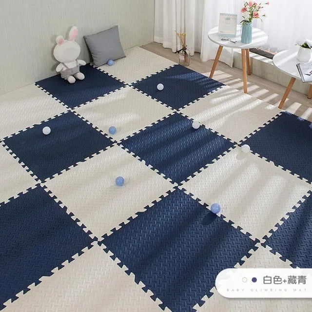 16pcs Tapis de jeu en mousse pour bébé, tapis puzzle, dalles d'exercice emboîtables pour enfants, tapis de sol puzzle, tapis de jeu doux 30*30*1cm