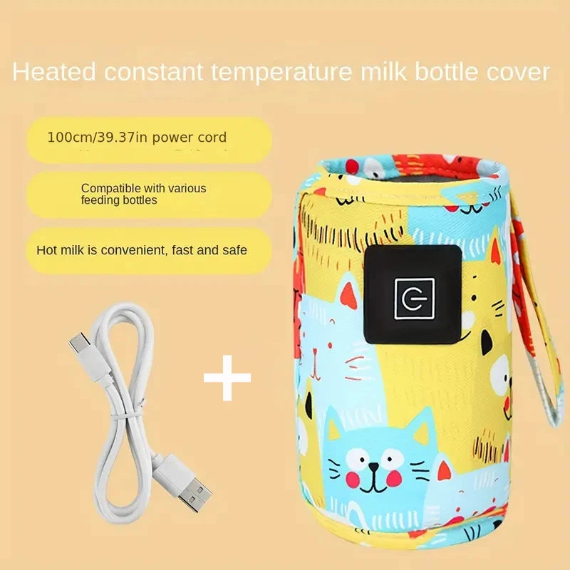 Chauffe-biberon USB pour lait et eau, sac isotherme pour poussette, chauffe-biberon portable.