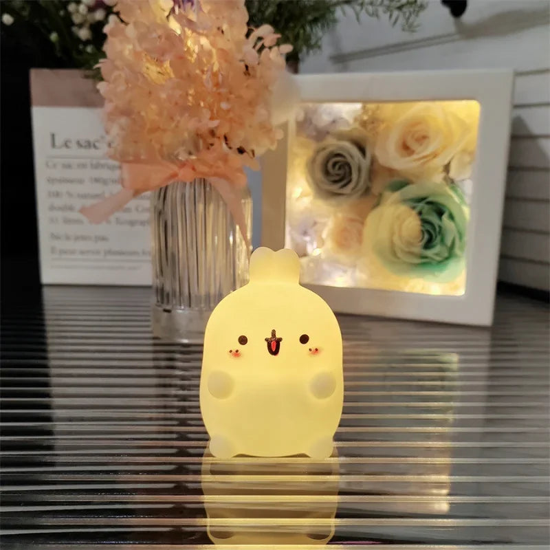 Veilleuse lapin, lampe de chevet LED, petite lampe de table sans fil, sur pied, décoration d'ambiance créative