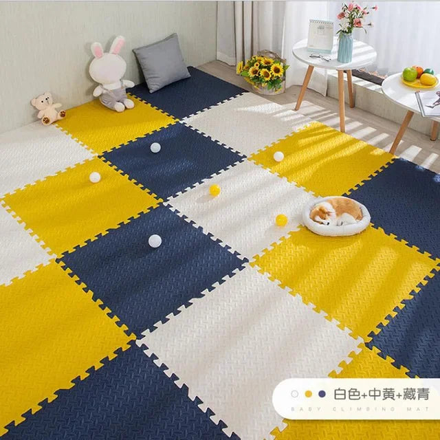 16pcs Tapis de jeu en mousse pour bébé, tapis puzzle, dalles d'exercice emboîtables pour enfants, tapis de sol puzzle, tapis de jeu doux 30*30*1cm