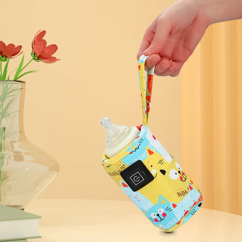Chauffe-biberon USB pour lait et eau, sac isotherme pour poussette, chauffe-biberon portable.