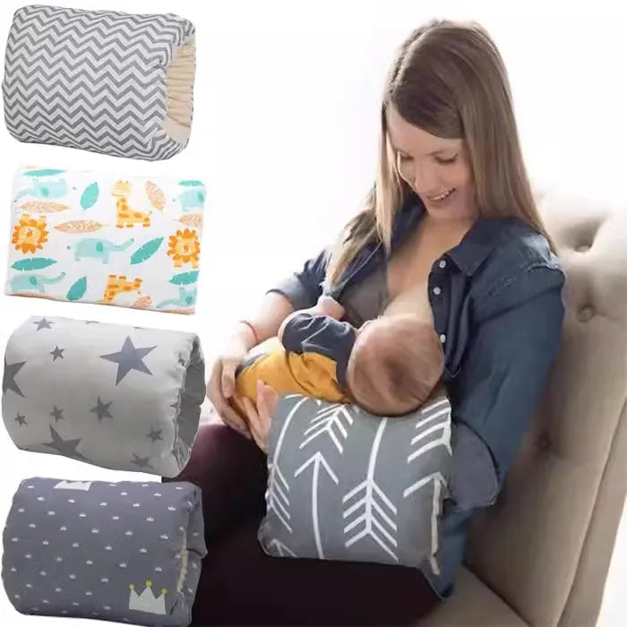 Coussin d'allaitement bébé en coton doux et épais ; Coussin pour les bras ; Coussin d'alimentation ; Produits de maternité et pour bébés