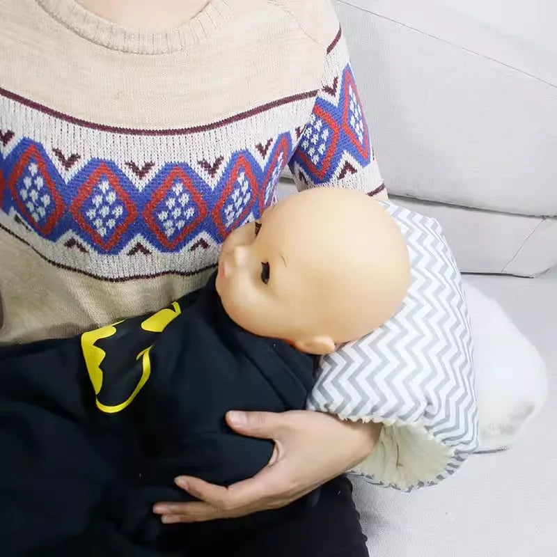 Coussin d'allaitement bébé en coton doux et épais ; Coussin pour les bras ; Coussin d'alimentation ; Produits de maternité et pour bébés