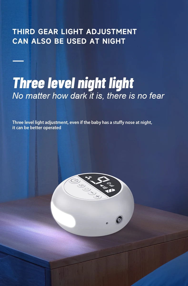 Aspirateur nasal électrique pour bébé, nettoyeur de nez avec musique et veilleuse intégrées, aspirateur nasal rechargeable pour bébés-Baby Nasal Aspirator Electric Nose Cleaner with Built-In Music & Night Light Rechargeable Nose Booger Sucker for Babies