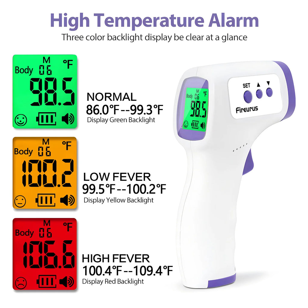 Thermomètre infrarouge numérique LCD pour la mesure corporelle chez les enfants et les adultes, sans contact, pour enfants et adultes.