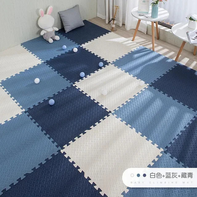 16pcs Tapis de jeu en mousse pour bébé, tapis puzzle, dalles d'exercice emboîtables pour enfants, tapis de sol puzzle, tapis de jeu doux 30*30*1cm